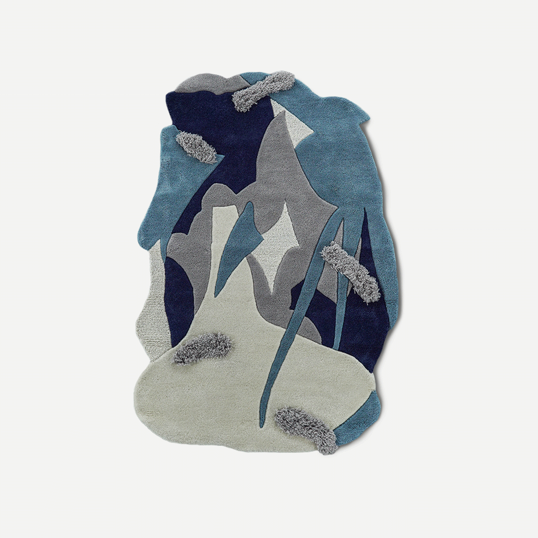 Gardenburst Rug in Blue (Pre-Order)