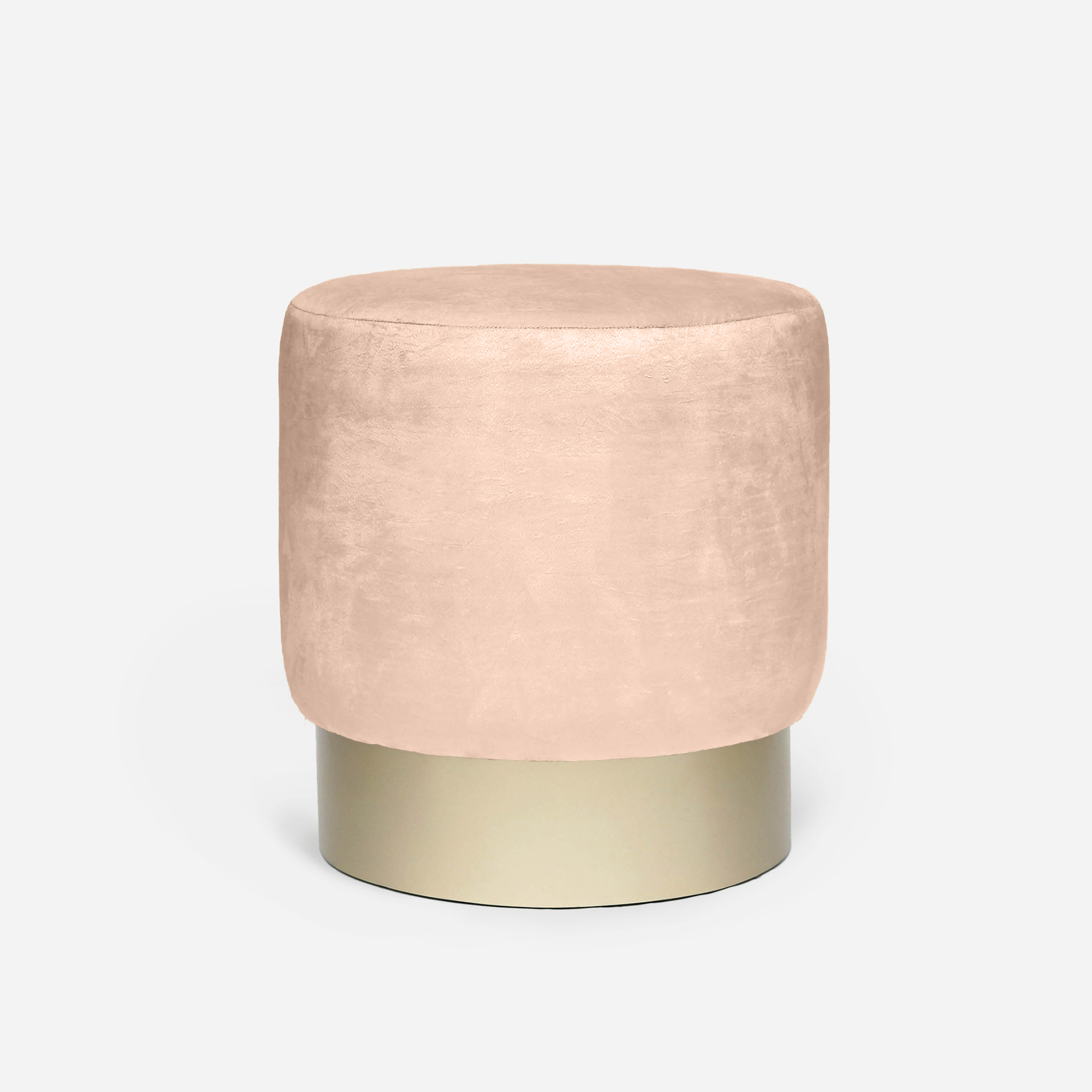 Round Pouf Gold in Salmon (Pre-Order)